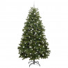 Sztuczna choinka z 300 diodami LED Zielony 270 cm PVC i Metal