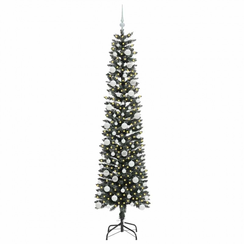 Sztuczna choinka z podstawą Zielony 210 cm PVC, plastik i stal