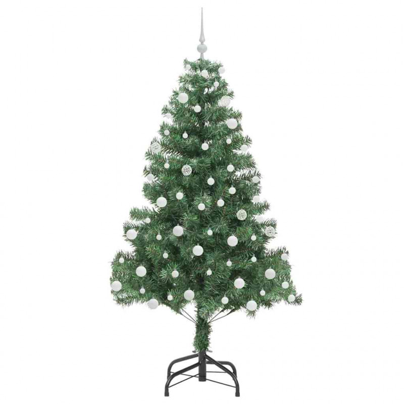 Choinka z 300 diodami LED z podstawą Zielony 180 cm PVC