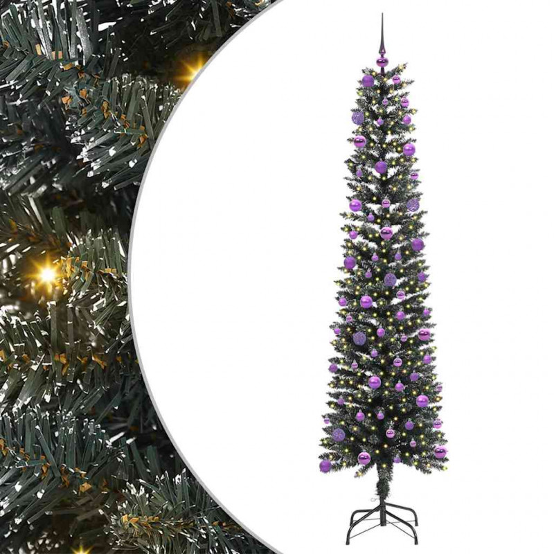 Sztuczna choinka z podstawą Zielony 210 cm PVC, plastik i stal