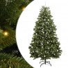 Sztuczna choinka z 300 diodami LED Zielony 270 cm PVC i Metal