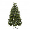 Sztuczna choinka z 300 diodami LED Zielony 270 cm PVC i Metal