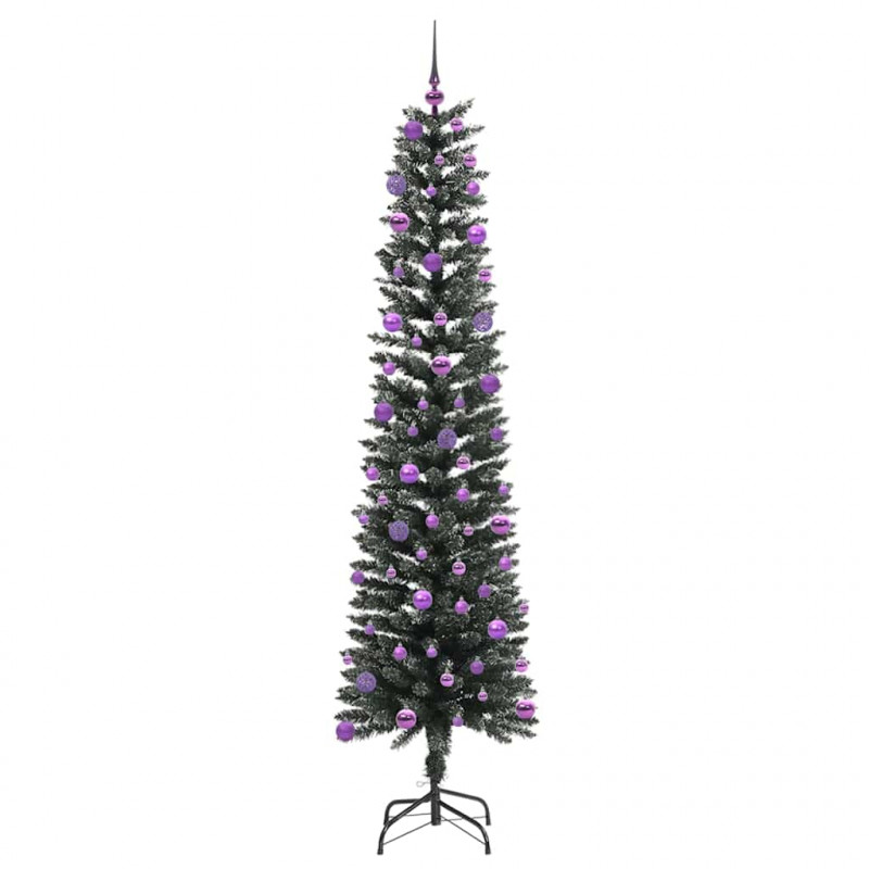 Sztuczna choinka z podstawą Zielony 210 cm PVC, plastik i stal