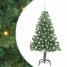 Choinka z 300 diodami LED z podstawą Zielony 180 cm PVC