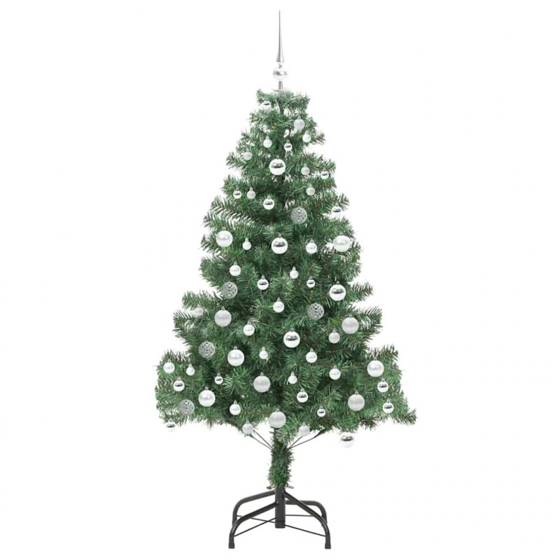 Choinka z 300 diodami LED z podstawą Zielony 180 cm PVC