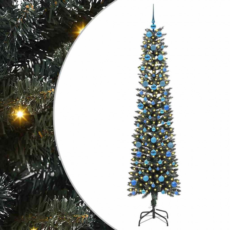 Sztuczna choinka z podstawą Zielony 210 cm PVC, plastik i stal