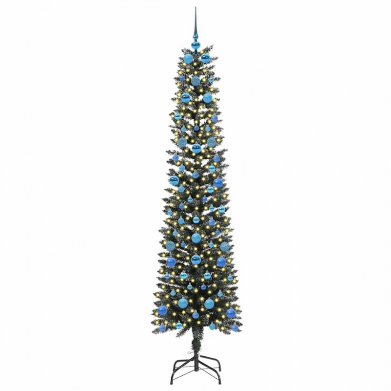 Sztuczna choinka z podstawą Zielony 210 cm PVC, plastik i stal