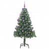Choinka z 300 diodami LED z podstawą Zielony 180 cm PVC