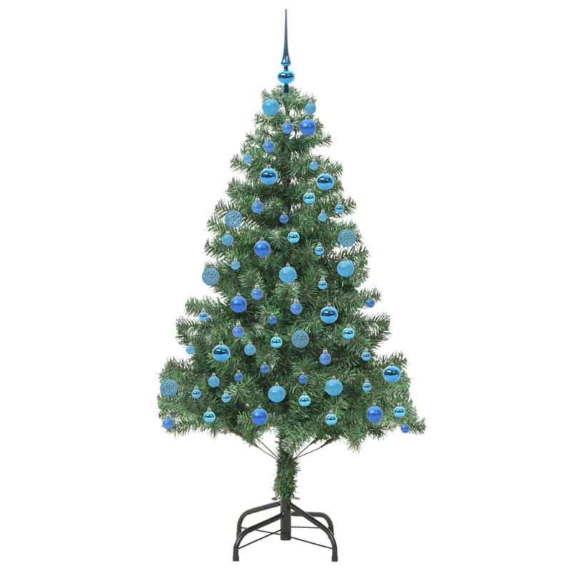 Choinka z 300 diodami LED z podstawą Zielony 180 cm PVC