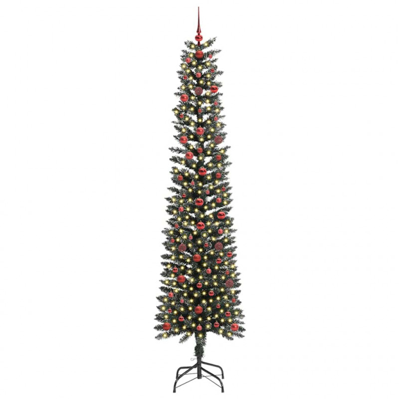 Sztuczna choinka z podstawą Zielony 240 cm PVC, plastik i stal