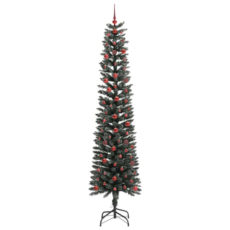 Sztuczna choinka z podstawą Zielony 240 cm PVC, plastik i stal