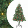 Choinka z 300 diodami LED z podstawą Zielony 210 cm PVC