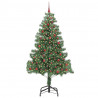 Choinka z 300 diodami LED z podstawą Zielony 210 cm PVC
