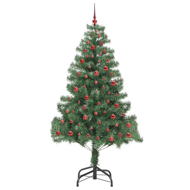 Choinka z 300 diodami LED z podstawą Zielony 210 cm PVC