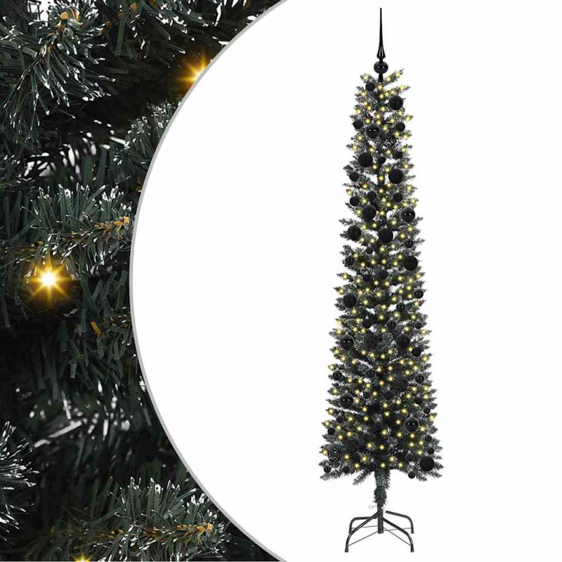 Sztuczna choinka z podstawą Zielony 240 cm PVC, plastik i stal