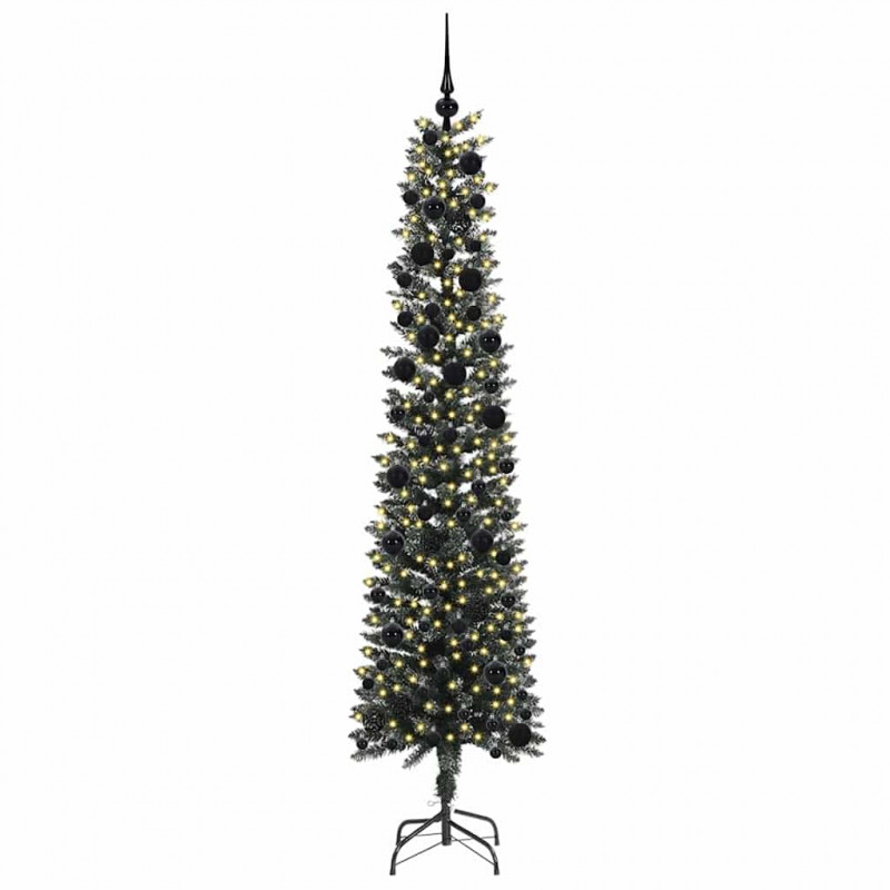 Sztuczna choinka z podstawą Zielony 240 cm PVC, plastik i stal