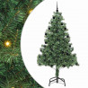 Choinka z 300 diodami LED z podstawą Zielony 210 cm PVC