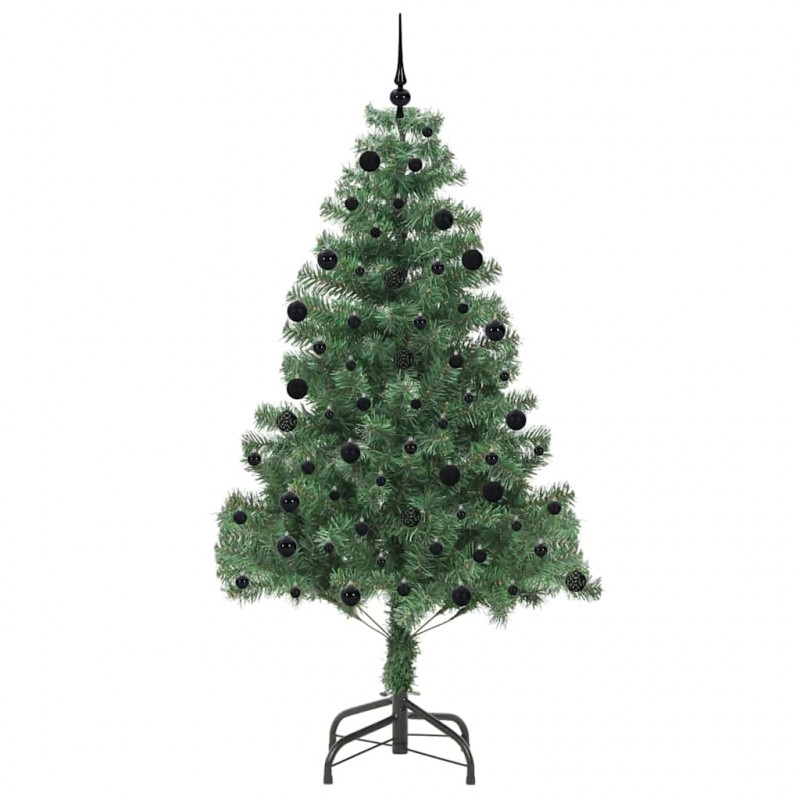 Choinka z 300 diodami LED z podstawą Zielony 210 cm PVC