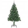 Choinka z 300 diodami LED z podstawą Zielony 210 cm PVC
