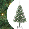 Choinka z 300 diodami LED z podstawą Zielony 210 cm PVC