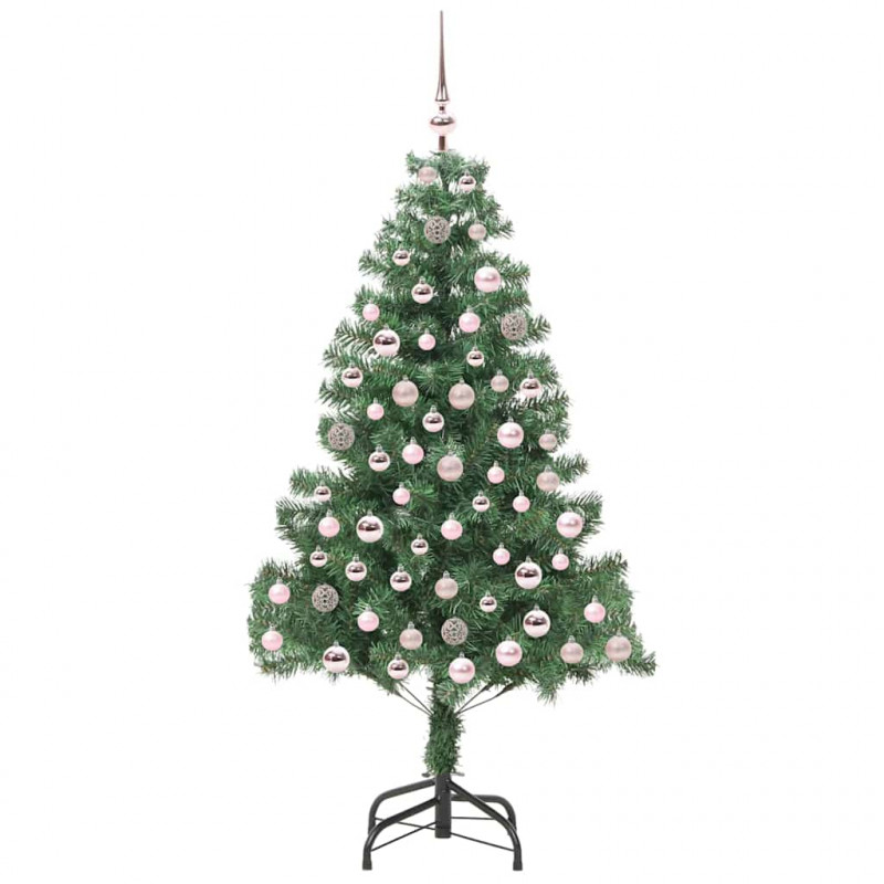 Choinka z 300 diodami LED z podstawą Zielony 210 cm PVC