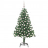 Choinka z 300 diodami LED z podstawą Zielony 210 cm PVC