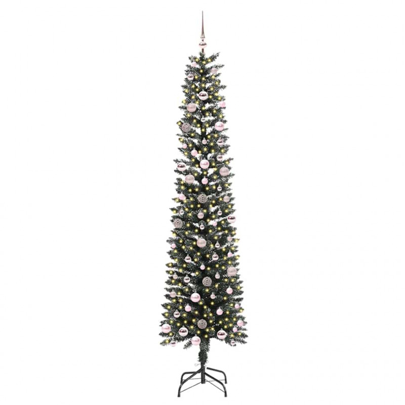 Sztuczna choinka z podstawą Zielony 240 cm PVC, plastik i stal
