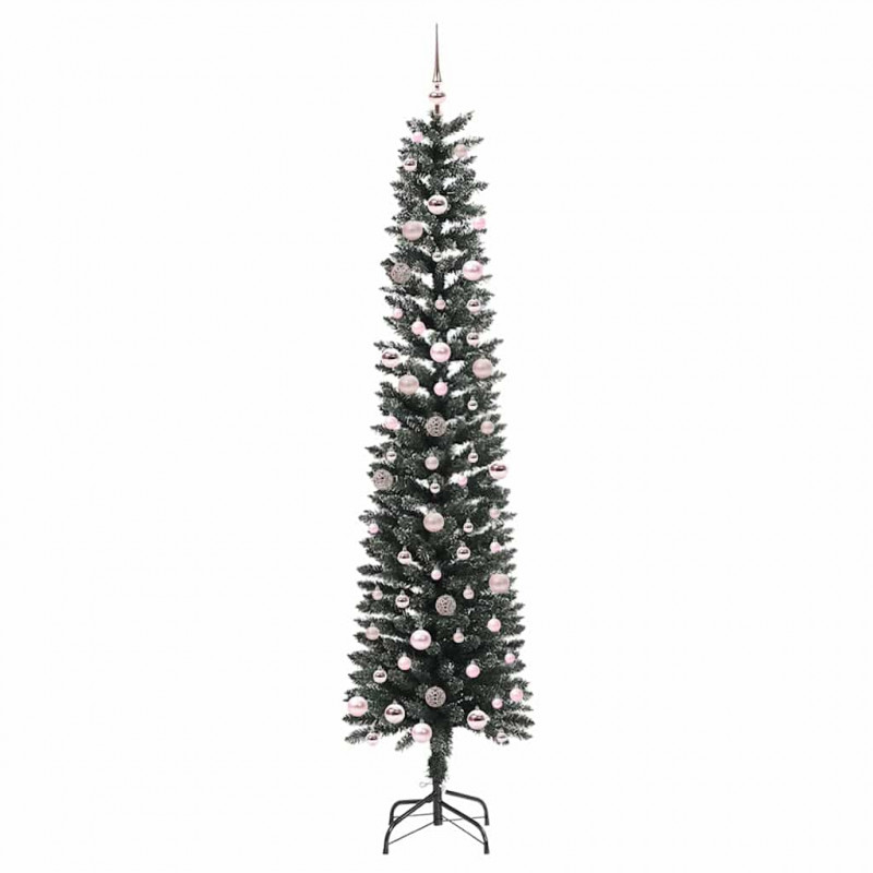 Sztuczna choinka z podstawą Zielony 240 cm PVC, plastik i stal