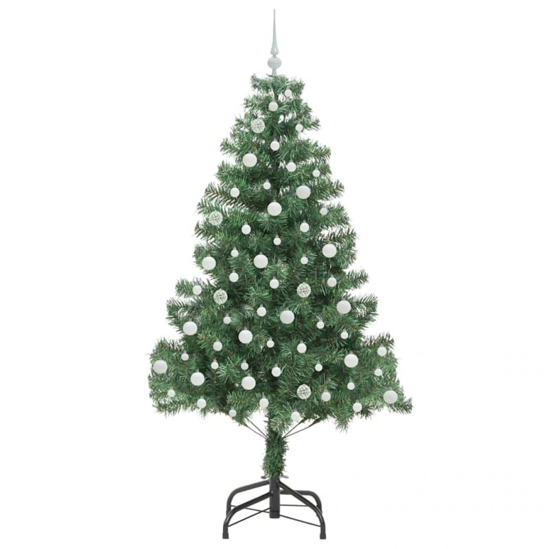 Choinka z 300 diodami LED z podstawą Zielony 210 cm PVC