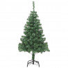 Choinka z 300 diodami LED z podstawą Zielony 210 cm PVC
