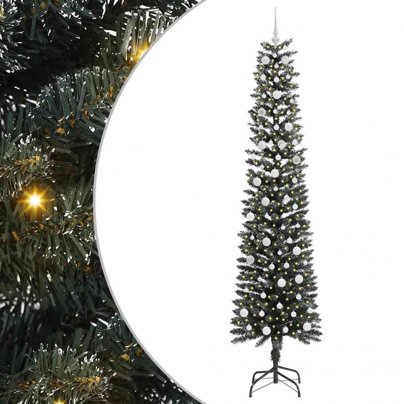 Sztuczna choinka z podstawą Zielony 240 cm PVC, plastik i stal
