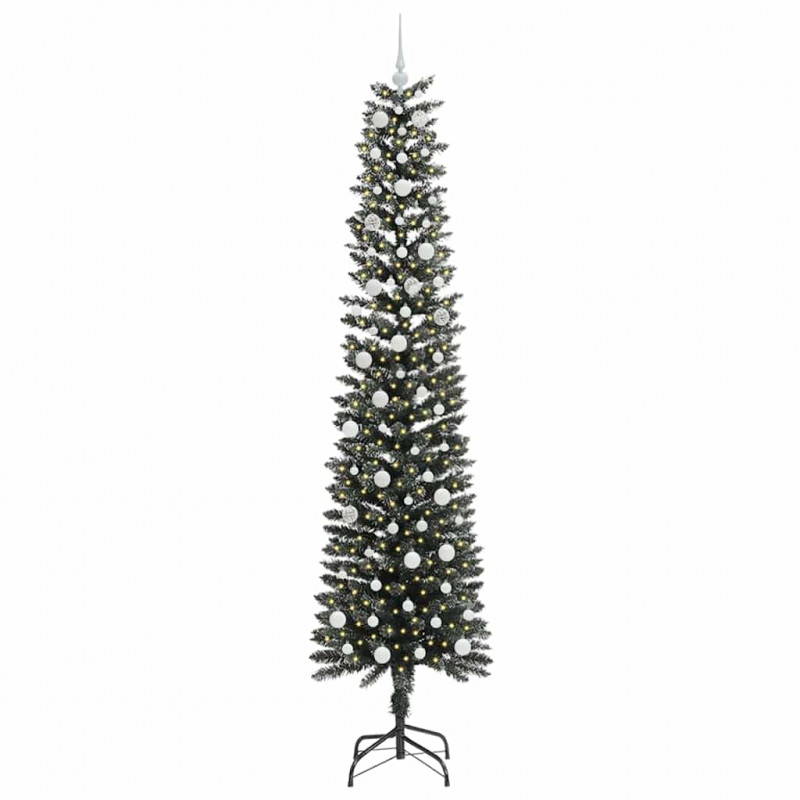 Sztuczna choinka z podstawą Zielony 240 cm PVC, plastik i stal