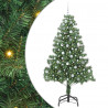 Choinka z 300 diodami LED z podstawą Zielony 210 cm PVC