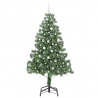 Choinka z 300 diodami LED z podstawą Zielony 210 cm PVC