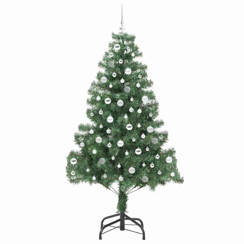 Choinka z 300 diodami LED z podstawą Zielony 210 cm PVC