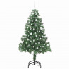 Choinka z 300 diodami LED z podstawą Zielony 210 cm PVC