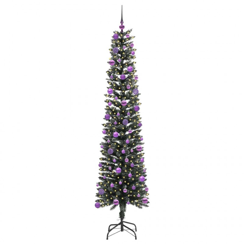 Sztuczna choinka z podstawą Zielony 240 cm PVC, plastik i stal