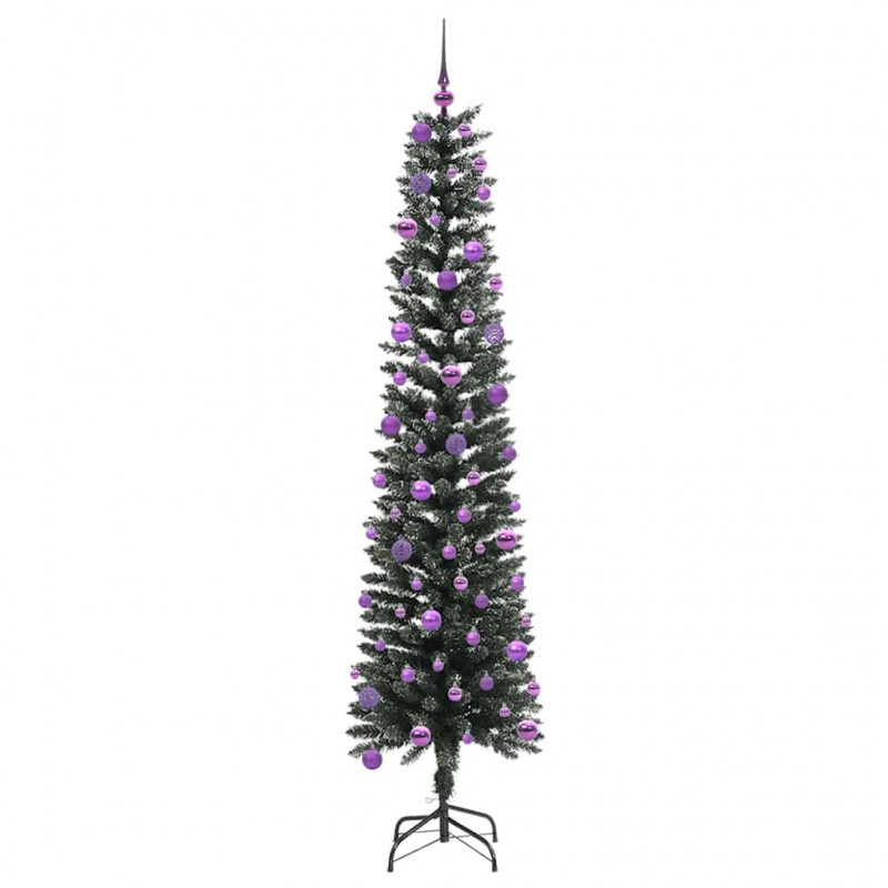 Sztuczna choinka z podstawą Zielony 240 cm PVC, plastik i stal