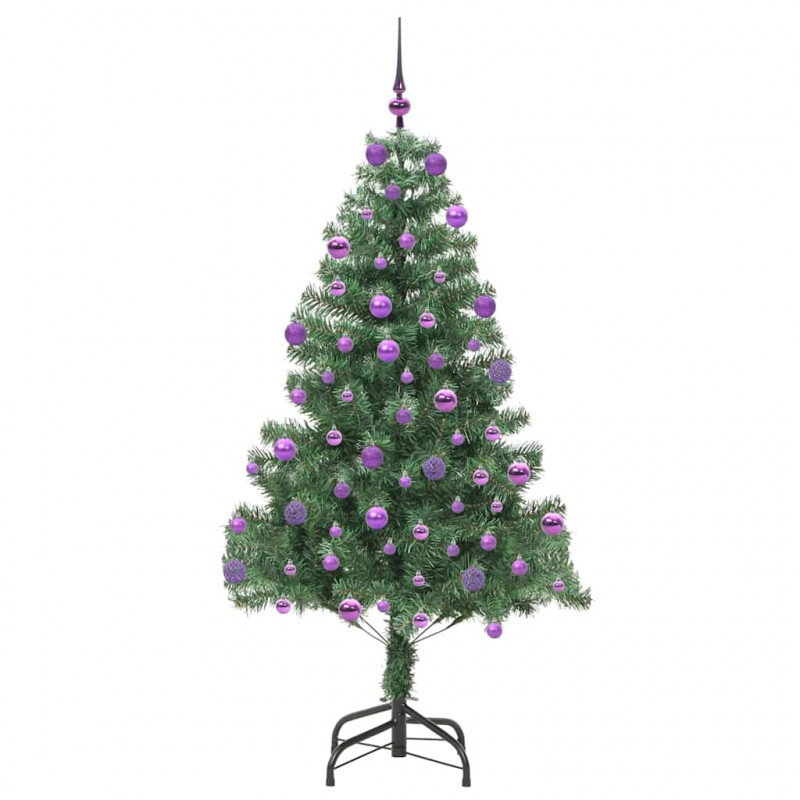 Choinka z 300 diodami LED z podstawą Zielony 210 cm PVC