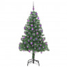 Choinka z 300 diodami LED z podstawą Zielony 210 cm PVC