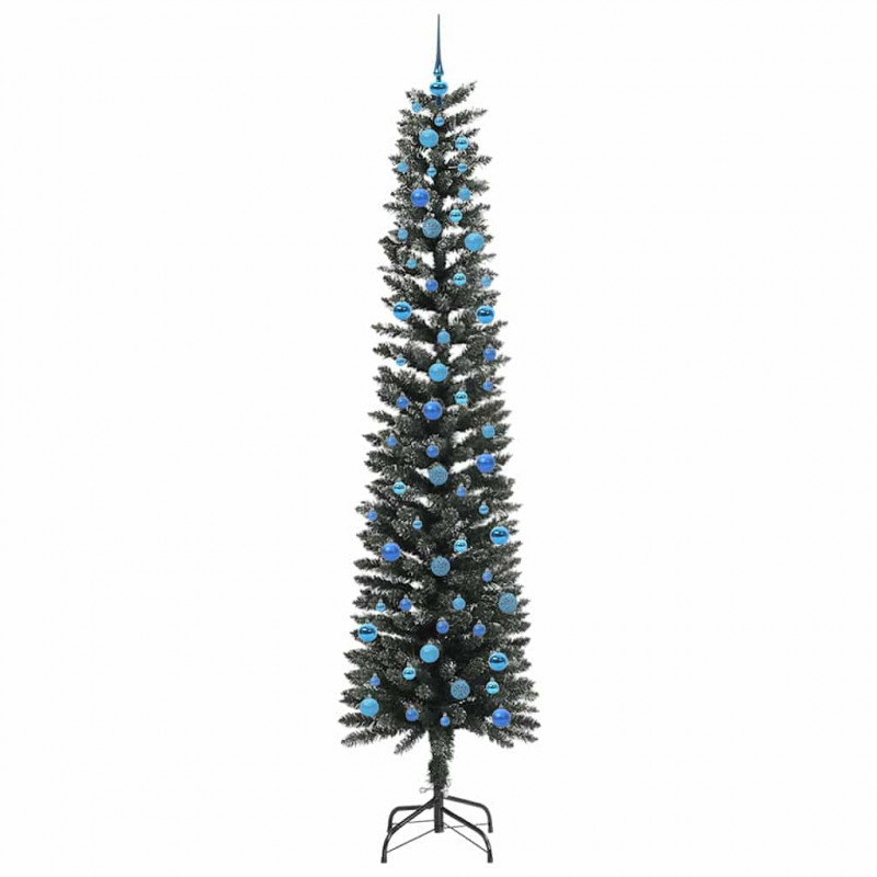 Sztuczna choinka z podstawą Zielony 240 cm PVC, plastik i stal