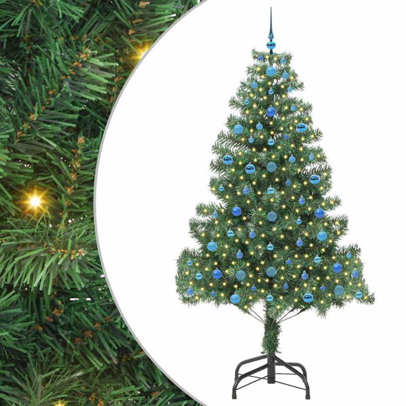 Choinka z 300 diodami LED z podstawą Zielony 210 cm PVC