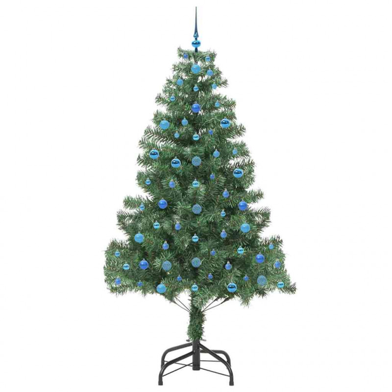 Choinka z 300 diodami LED z podstawą Zielony 210 cm PVC
