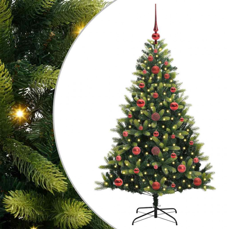 Sztuczna skandynawska choinka z zawiasami 150 LED 120 cm