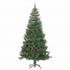 Choinka z 300 diodami LED z podstawą Zielony 240 cm PVC