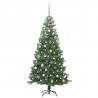 Choinka z 300 diodami LED z podstawą Zielony 240 cm PVC