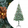 Sztuczna choinka z 300 diodami LED Zielony 180 cm PVC i stal