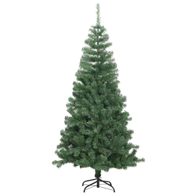 Choinka z 300 diodami LED z podstawą Zielony 240 cm PVC