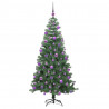 Choinka z 300 diodami LED z podstawą Zielony 240 cm PVC
