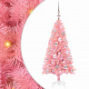 Choinka z 150 diodami LED z podstawą Różowy 120 cm PVC